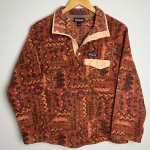 PATAGONIA RARE SYNCHILLA FLEECE SNAP T JACKET AZTEC PRINT